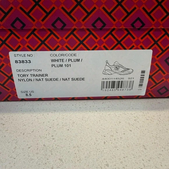 Tory Burch Tory Trainer White/Plum - Picture 2 of 13